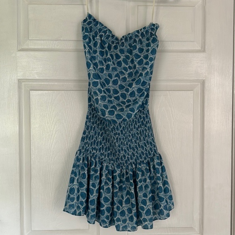 Blue Life Smocked sun dress / beach cover up